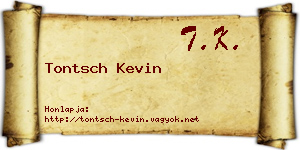 Tontsch Kevin névjegykártya
